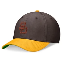 Men's Nike Brown/Gold San Diego Padres Cooperstown Collection Rewind Swooshflex Performance Hat