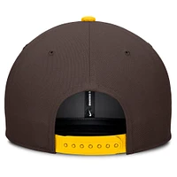 Casquette Nike Pro Performance Snapback marron/doré pour homme des San Diego Padres