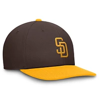 Casquette Nike Pro Performance Snapback marron/doré pour homme des San Diego Padres