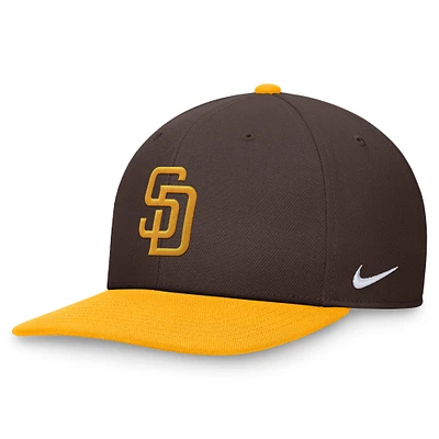 Casquette Nike bicolore à visière arrière marron/dorée des San Diego Padres pour homme