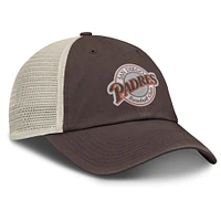 Casquette ajustable Nike marron/naturel pour homme San Diego Padres Cooperstown Collection Club Trucker