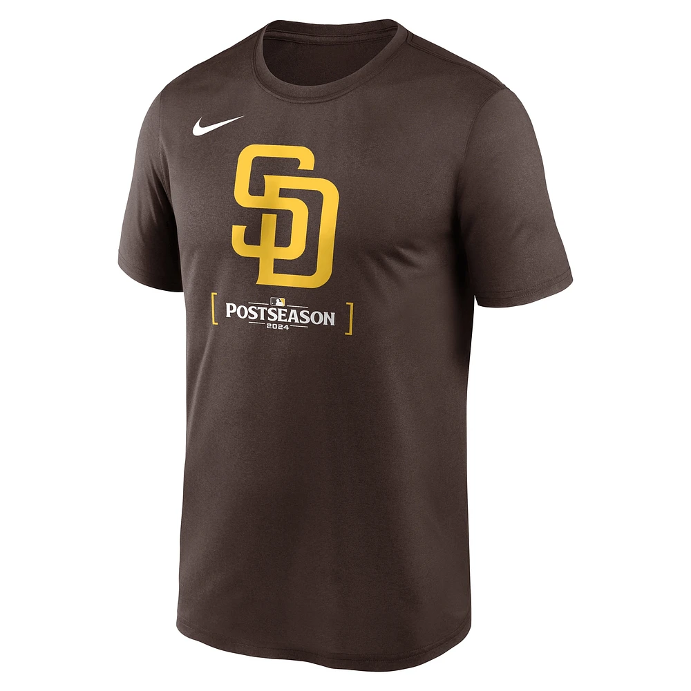 T-shirt Nike marron pour homme San Diego Padres 2024 MLB Postseason Authentic Collection Legend