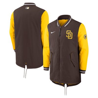 Men's Nike Brown San Diego Padres Authentic Collection Dugout Performance Full-Zip Jacket