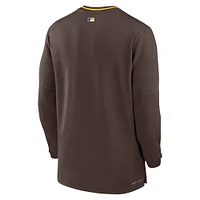 Men's Nike Brown San Diego Padres Authentic Collection Performance Half-Zip Top