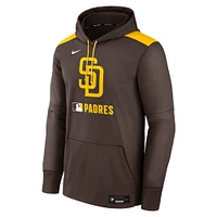 Men's Nike Brown San Diego Padres Authentic Collection Performance Pullover Hoodie