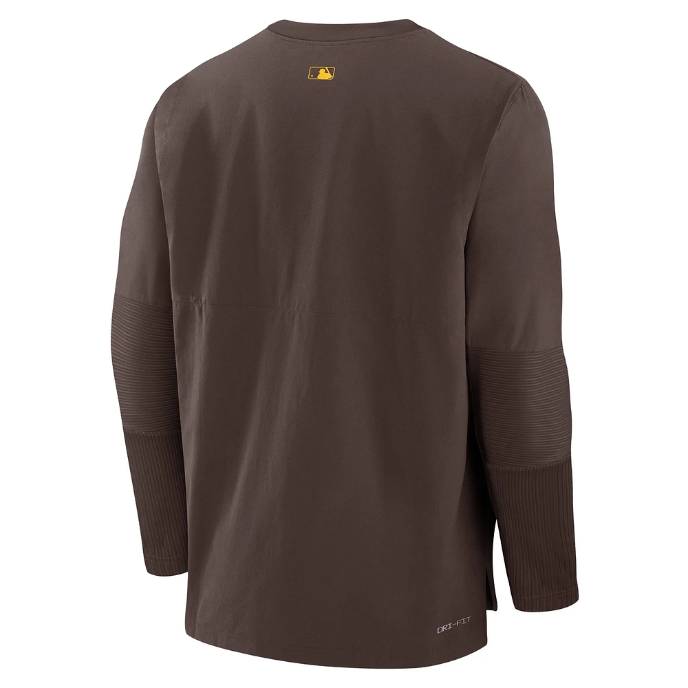 Sweat-shirt Nike marron San Diego Padres Authentic Collection Player Performance pour homme