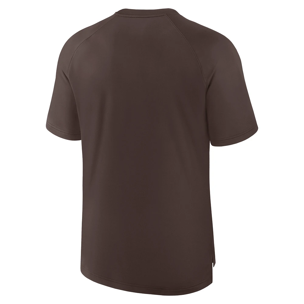 Men's Nike Brown San Diego Padres Authentic Collection Pregame Raglan Performance T-Shirt