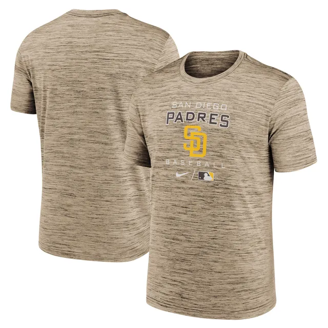 Nike Men's San Diego Padres Logo Velocity T-Shirt - Brown - L Each