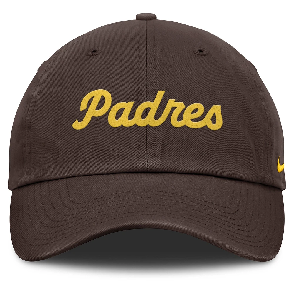 Men's Nike Brown San Diego Padres Club Adjustable Hat