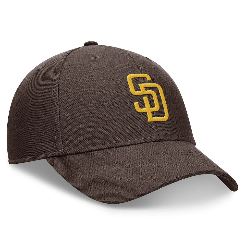 Casquette ajustable Nike marron San Diego Padres Club Performance pour homme