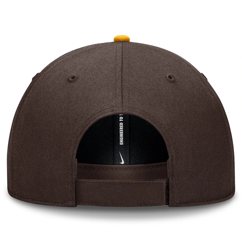 Casquette ajustable Nike marron San Diego Padres Club Performance pour homme