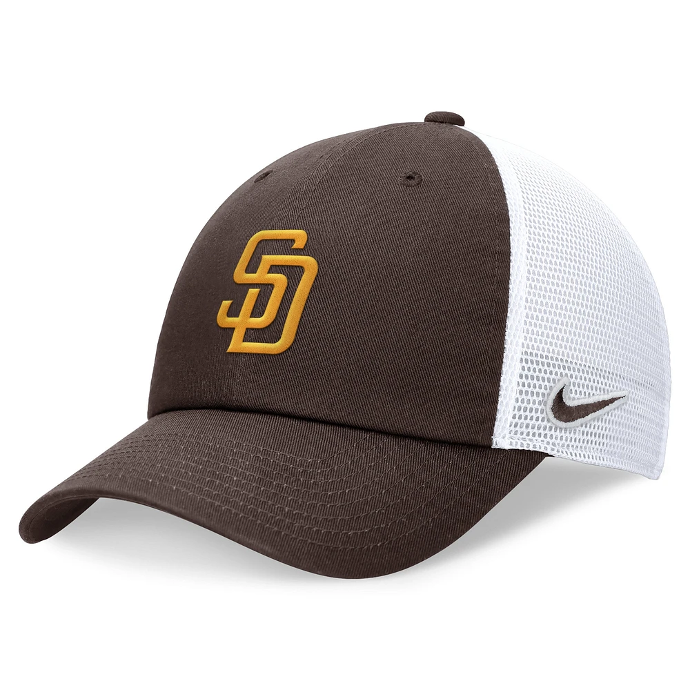 Casquette réglable Nike marron San Diego Padres Club Trucker pour homme