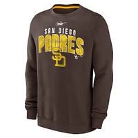 Men's Nike  Brown San Diego Padres Cooperstown Collection Team Shout Out Pullover Sweatshirt