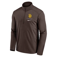 Men's Nike Brown San Diego Padres Franchise Logo Pacer Performance Half-Zip Top