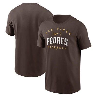 T-shirt Nike marron San Diego Padres Home Team Athletic Arch pour homme