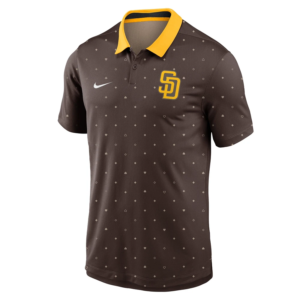 Men's Nike Brown San Diego Padres Legacy Icon Vapor Performance Polo