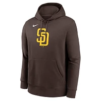 Men's Nike Brown San Diego Padres Logo Club Fleece Pullover Hoodie