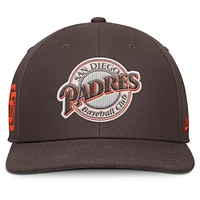 Casquette Snapback Nike Pro Performance marron pour homme des San Diego Padres