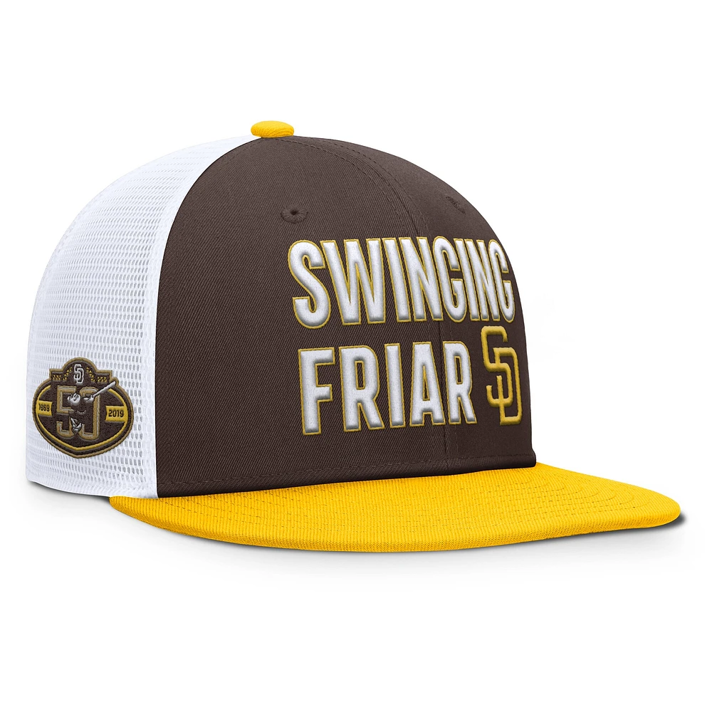 Casquette Snapback Trucker Pro San Diego Padres Marron Nike pour homme