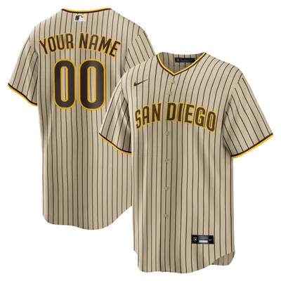 Men's Nike Xander Bogaerts Brown San Diego Padres Name & Number T-Shirt