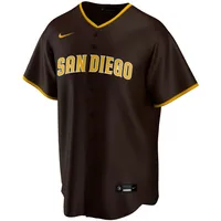 Men's Nike Brown San Diego Padres Road Replica Team Jersey