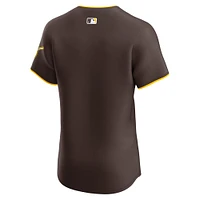 Maillot Nike marron San Diego Padres Road Vapor Premier Elite Patch pour homme