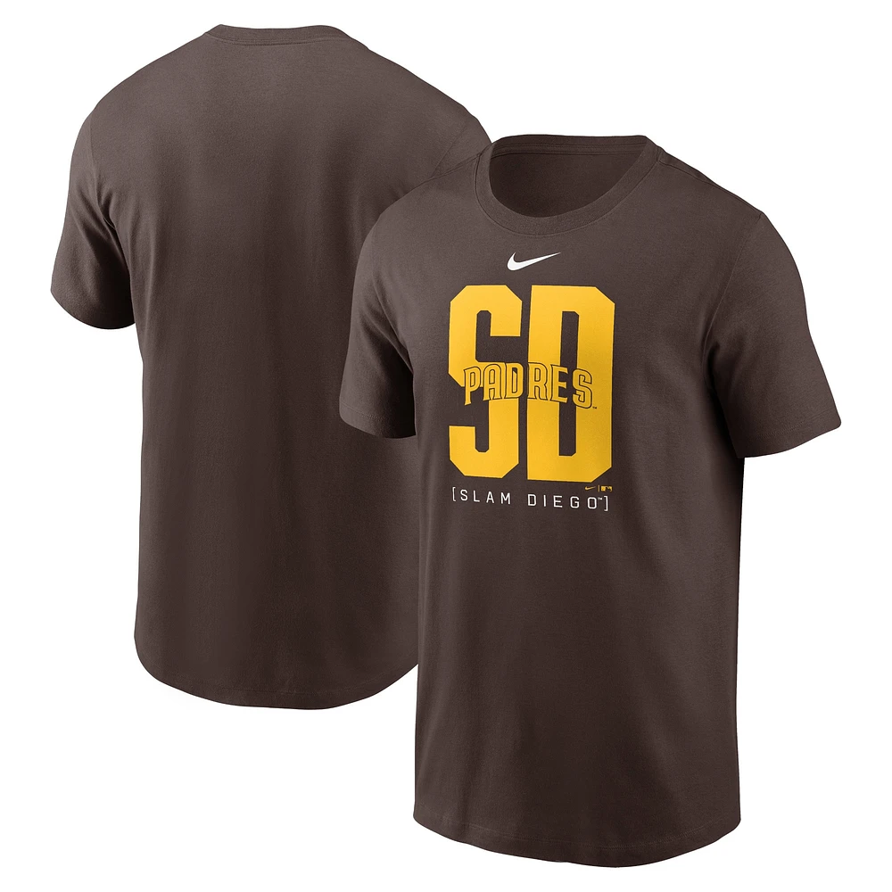 T-shirt de tableau bord des San Diego Padres Nike marron pour homme