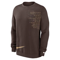 Men's Nike Brown San Diego Padres Statement Ball Game Fleece Pullover Sweatshirt