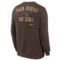 Men's Nike Brown San Diego Padres Statement Ball Game Fleece Pullover Sweatshirt