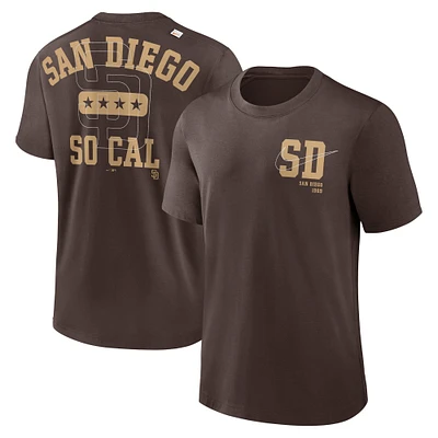 T-shirt Nike San Diego Padres Statement Game Over pour homme, marron