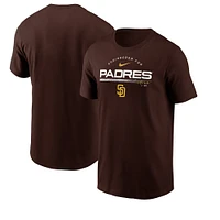 T-shirt Nike San Diego Padres Team Engineered Performance marron pour homme