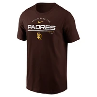 T-shirt Nike San Diego Padres Team Engineered Performance marron pour homme