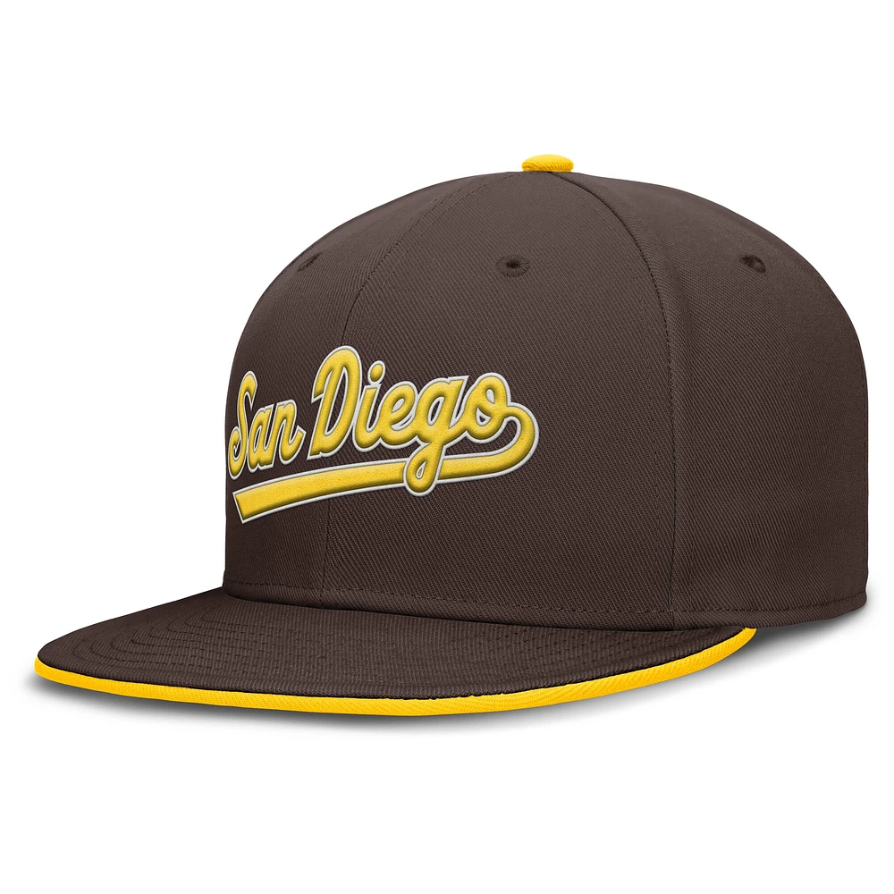 Casquette ajustée True Performance marron Nike pour homme des San Diego Padres