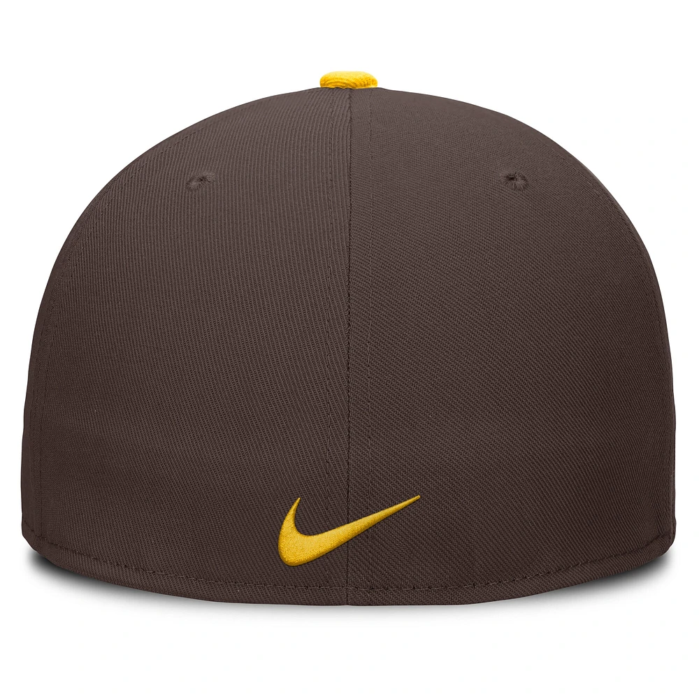 Casquette ajustée True Performance marron Nike pour homme des San Diego Padres