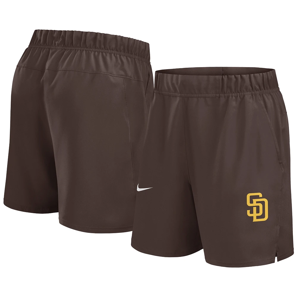 Short tissé Victory Performance Nike marron pour homme des San Diego Padres