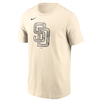Men's Nike Cream San Diego Padres Camo Logo T-Shirt