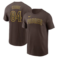 Men's Nike Dylan Cease Brown San Diego Padres Fuse Name & Number T-Shirt