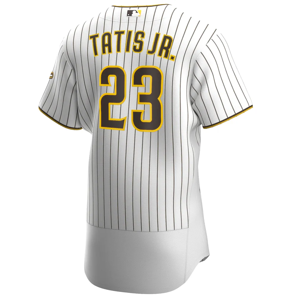Maillot de joueur authentique Nike Fernando Tatís Jr. pour Homme Blanc/Marron San Diego Padres Domicile