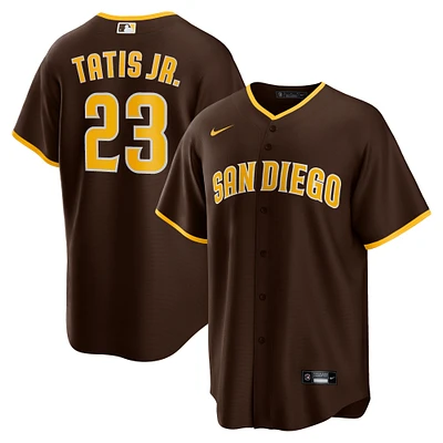 Maillot de joueur réplique alternatif des San Diego Padres Nike Fernando Tatis Jr. marron pour homme