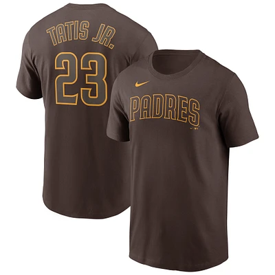 T-shirt avec nom et numéro Nike Fernando Tatis Jr. des San Diego Padres pour hommes, marron