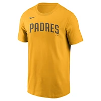 Men's Nike Fernando Tatis Jr. Gold San Diego Padres Name & Number - T-Shirt