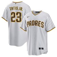 Nike Men's San Diego Padres Fernando Tatis Jr. White/Brown Home Replica Player Jersey