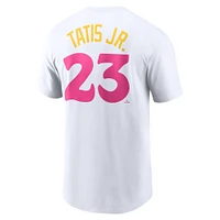 T-shirt Nike Fernando Tatis Jr. pour homme, blanc, avec nom et numéro City Connect des Padres de San Diego