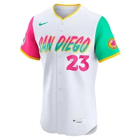 Maillot Nike Fernando Tatis Jr. blanc pour homme, San Diego Padres, City Connect, sponsor écusson Elite Player
