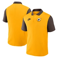 Polo Nike Performance Victory couleur or/marron pour homme, collection Cooperstown, Padres de San Diego