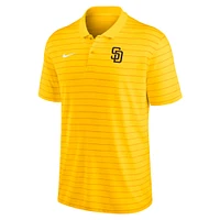 Polo de performance à rayures Victory la collection authentique San Diego Padres Nike doré pour homme