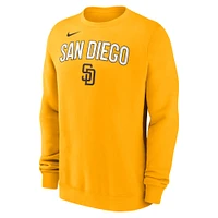 Sweat-shirt Nike doré des Padres de San Diego pour homme