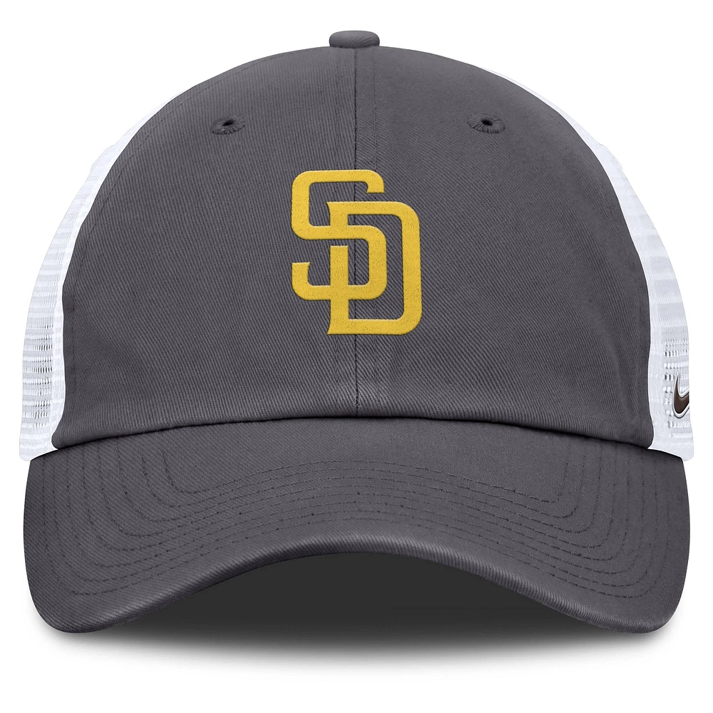 Men's Nike Gray San Diego Padres Adjustable Trucker Hat