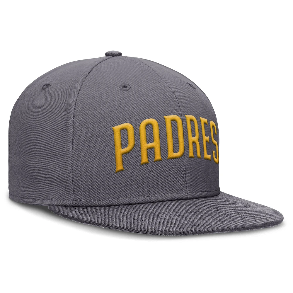 Casquette Nike True Fitted grise pour homme des Padres de San Diego Performance