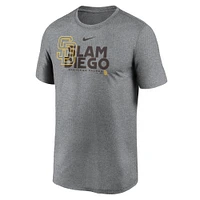 T-shirt Nike Heathered Charcoal San Diego Padres Local Rep Legend Performance pour homme